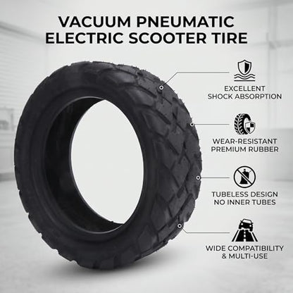 VGEBY Vacuum Tubeless Tire, 80/60‑6 Vacuum Tubeless Rubber Tire Tyre for Electric Scooter Go Karts ATV Replacement Electric Car Scooter Supplies 80/60-6 Scooter Tire