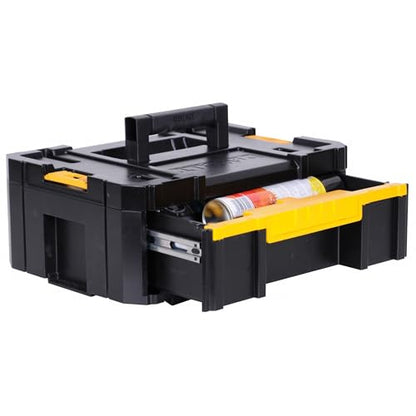 DEWALT Tool Organizer, TSTAK III, Single Deep Drawer, Heavy Duty Latches, Removable Compartments for Small Tools and Accessories (DWST17803) (Pack of 4) - size: One Size (Single Pack) (Pack of 4)