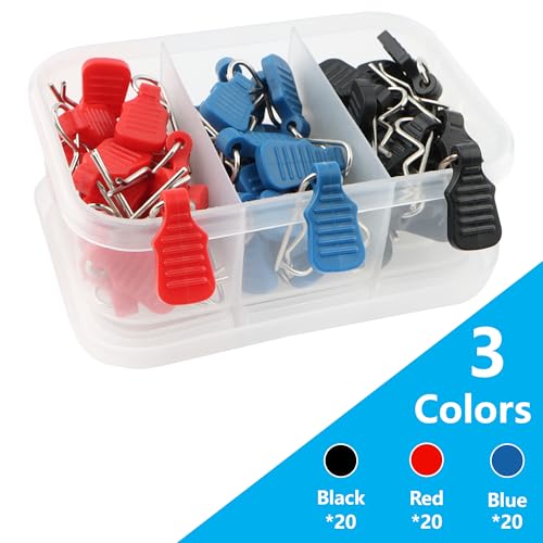 60 Pieces 1.2mm Universal RC Body Clips with Pull Tabs Car Clips RTR Clip Pins H165 Assembly Spare Parts for 1:8 1:10 1:12 Scale Redcat HPI Himoto HSP Exceed RC Car Parts Truck Buggy - color: 1.2mm