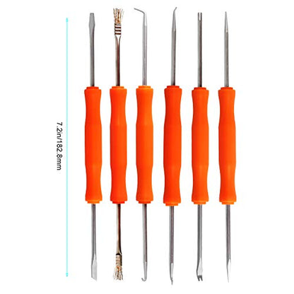 Kaisiking 6 Pcs Double Sided Soldering Assist Aid Repair Tool | with 2 Precision Tweezers for Electronics Repair and Soldering