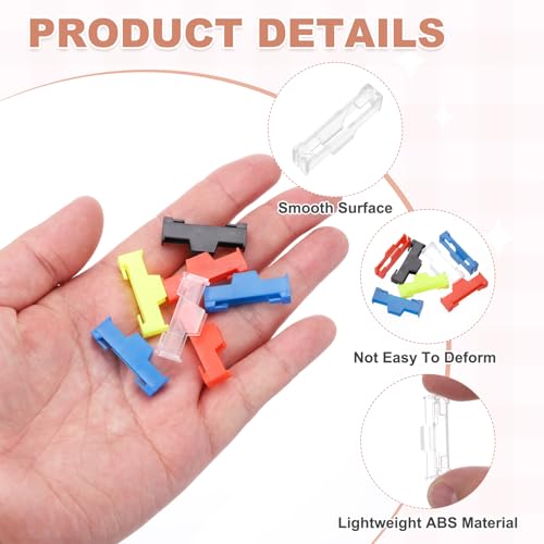 MECCANIXITY 40 Pcs Servo Extension Cable Clips Lock, Servo Cable Safety Connector Lead Wire Buckle Lock for RC Car Plane Boat DIY Y Adapter Cable, Clear - color: Clear