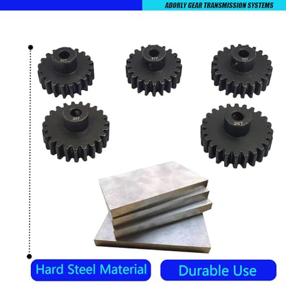 Steel 32P Pinion Gear 3mm Shaft 20T 21T 22T 23T 24T for Traxxas Slash Rustler Hoss Bandit Stampede Nitro Trx4 Trx6 Mini Max Xrt Motor Pinion Upgrades Parts