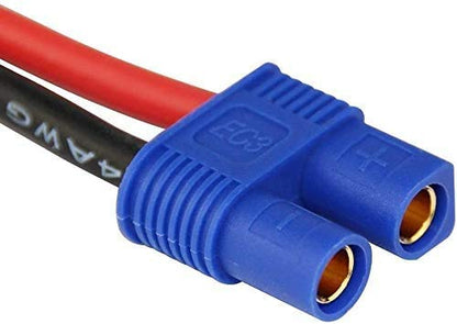 4pcs RC LiPo Battery Connector Adapter Compatible with EC3 to T Male Female Connectors ESC Charger with 5cm 14awg Wire(2 Pairs)