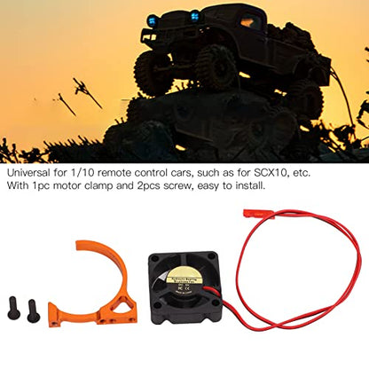 RC Motor Cooling Fan, Heat Dissipation Cooling Fan with Motor Mount 540 3650 3660 Engine Fin Heatsink for 1:10 Scale RC Car Sportinggoods Model Car Accessories