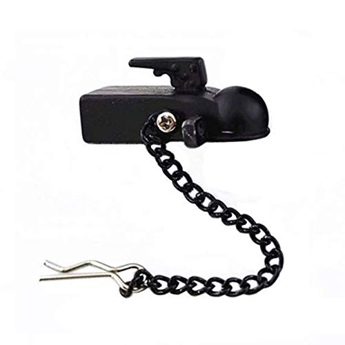 ShareGoo Metal Hitch Trailer Hook Ball Buckle Simulation Link Component Compatible with Traxxas TRX-4 90046 90047 SCX10 1/10 RC Crawler Car,Black