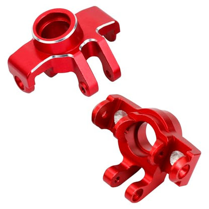 Aluminum Front Steering Block Knuckles & C-Hubs Caster Blocks & Rear Hubs Hops Up for ARRMA 1/18 Granite GROM, 1/14 Typhon GROM Upgrades Parts (Red) - color: Red