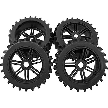 1/8 RC Off Road Buggy Snow Sand Paddle Tires Wheels 17mm Hex Hub Plastic Wheel Rims w/Foam Compatible with HSP HPI Baja Redcat Arrma Typhon 6S Losi Traxxas 1/8 Scale,7-Spoke