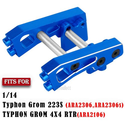 RC Aluminum Adjustable Wing Mount Upgrades Part for 1/14 Typhon Grom 223S (ARA2306,ARA2306s,ARA2106) RC Car,Adjustable Wing Mount Hops Up,Navy Blue - color: Navy Blue-(upgrades Part）
