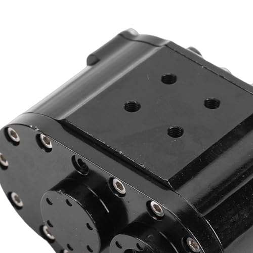 Dual Speed Transmission, Alloy 2 Speeds Gearbox Replacement for SCX10 D90 1/10 RC Crawler, with Full Time Four Wheel Drive and Reinforced Suspension System