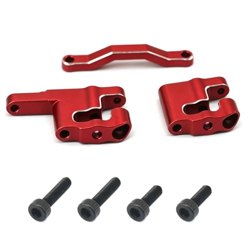 Hobby Aluminum Front and Rear Knuckle Arm Set Steering Set for ARRMA Mini Kraton 3S Speed Truck-ARA2508 Upgrades - Purple (Red Steering Set)
