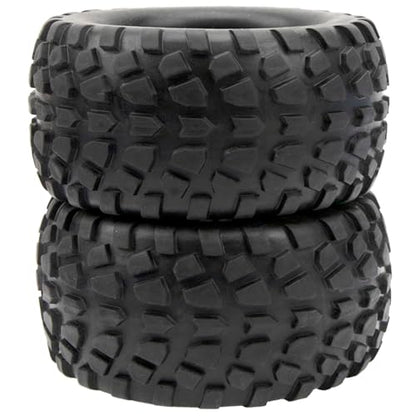 4Pcs OD 4.9" RC Wheel Rim Rubber Tires Set 12mm Hex Compatible with HSP Redcat Exceed Tamiya HPI Kyosho 1/10 Off-Road Buggy Monster Short-Course Truck Car