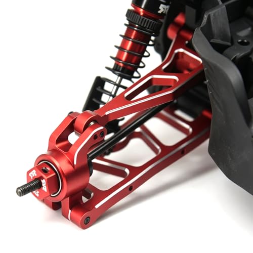 Aluminum Rear Hub Knuckle Arm for ARRMA Mini Kraton 1/16 RC Car, Upgrade Replacement Parts, (Red Rear Hub/Knuckle Arm) - color: Red Rear Hub/Knuckle Arm