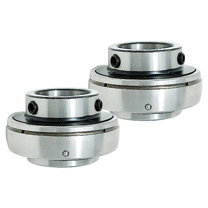 MAPLE ACE UC206-20 Go-Kart Racing Axle Bearing 1-1/4" Bore, Spherical OD with Set Screws and Lubrication Hole (Qty 2)