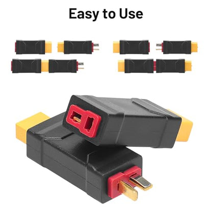 daitoku XT60 Male to Deans Female Adapter & XT60 Connector Female to Deans T Plug Male Connector Compatible with RC Car Truck Airplane Lipo Battery ESC Charger Motor