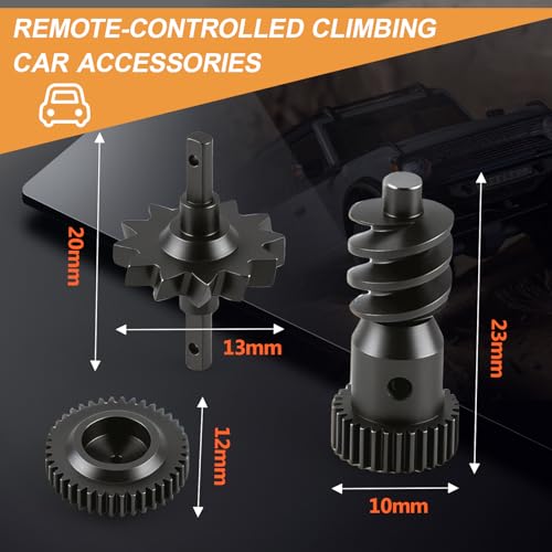 Transmission Gearbox Gears Set Mod 0.3 for Axial SCX30 SCX24 Ford Bronco Jeep Wrangler JLU K10 RC Crawler with Tool Kit