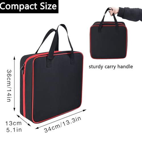 Carrying Case for 24 Monster Jam Trucks, Kids Toy Truck Storage Compatible with 24 Monster Jam Trucks, Holding for 1:64 Scale Monster Jam Trucks (Red) - color: Black