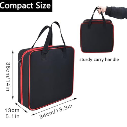 Carrying Case for 24 Monster Jam Trucks, Kids Toy Truck Storage Compatible with 24 Monster Jam Trucks, Holding for 1:64 Scale Monster Jam Trucks (Red) - color: Black
