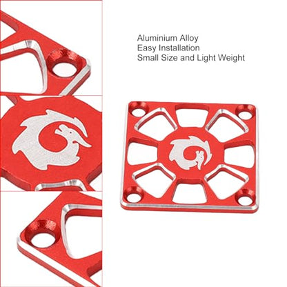RC Cooling Fan Cover 1.18in Wide Aluminium Alloy Light Sturdy Cool RC ESC Cooling Fan Cover for Replacement (Red)