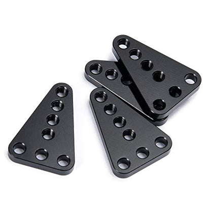 4PCS Aluminum Front Rear Shock Absorber Mount, Black | Adjust Height Bracket, Upgrades, For 1/10 Axial SCX10 I II, RC Crawler Car - color: Black