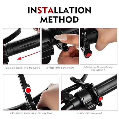 WZP Motorcycle Cruise Control Assist, Motorcycle Throttle Booster, Throttle Assist Cruise Control, Universal Anti-slip Modification Motorcycle Throttle Lock Accessories (Black)