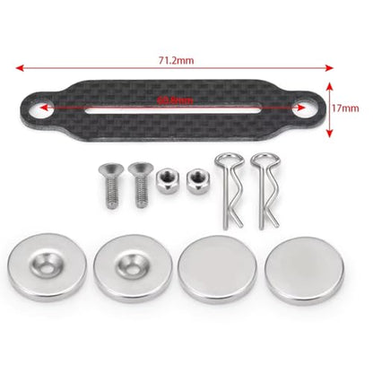 RC Cars Crawler Parts Compatible with SCX10 90028 90027 1/10 RC Crawler Car Body Shell Bracket Parts Magnetic Invisible Body Post Mount Kit