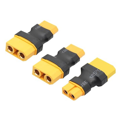 3Pcs XT60 to XT90 Converter Plug, no Wire Adapter Battery Connector Plug | XT60 Female to XT90 Female Battery Adapter Plug, Plug and Play, for RC Lithium Battery or Plug Converter - style: XT60 Female to XT90 Female - 3Pcs