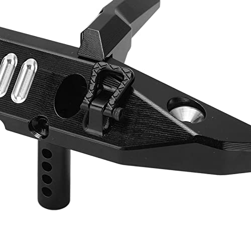 Front Bumper Aluminum Alloy Crawler Bumper RC Car Accessory with LED Light Hole for Axial 1/6 for SCX6 Car RC Car Upgrade Part (Black) - color: Black