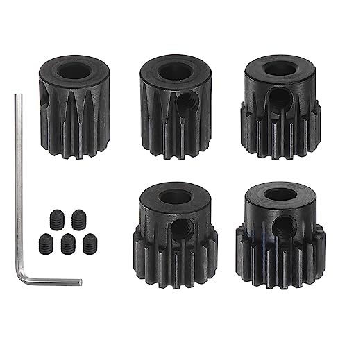 HARFINGTON 32P Hardened Pinion Motor Gear Set 5pcs 13T 14T 15T 16T 17T Fit 5mm RC Motor Shaft 0.8 Metric Pitch 32 Pitch Gears for RC Car, with Hex Key - style: 13T 14T 15T 16T 17T