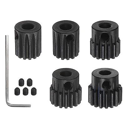 HARFINGTON 32P Hardened Pinion Motor Gear Set 5pcs 13T 14T 15T 16T 17T Fit 5mm RC Motor Shaft 0.8 Metric Pitch 32 Pitch Gears for RC Car, with Hex Key - style: 13T 14T 15T 16T 17T