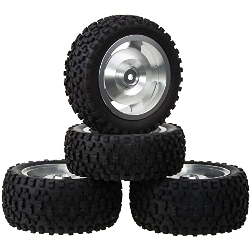 Aluminum Wheels Rims Rubber Tires 12mm Hex Hub for Tamiya TT-02B HPI HSP 1/10 Scale RC Buggy Car Upgrades