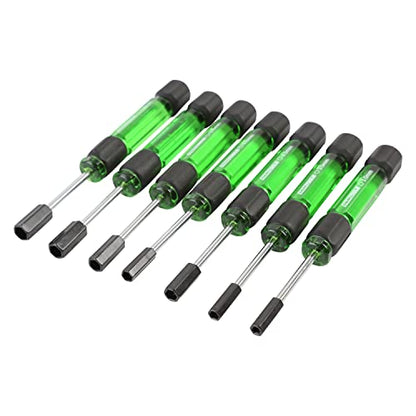 OEMTOOLS 22562 7 Piece Precision Nut Driver Set, Green and Black, Metric Nut Drivers for Jewelry and Electronics, Metric 3-6 MM Nut Driver Set - style: Metric Nuts