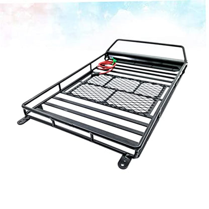 Alasum Car Roof Luggage Carrier Rack with Led Light Bar Storage Shelf for Rc Crawler Lightweight and Cargo Bracket for Outdoor Adventures