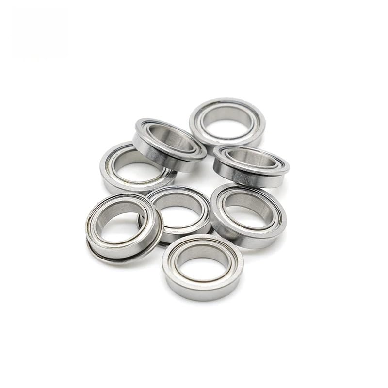 F6700ZZ Flange Bearing 10x15x4 mm (10 PCS) Double Shielded Deep Groove Flanged F6700 Z ZZ Ball Bearings F6700Z - size: F6700ZZ 10x15x4 mm