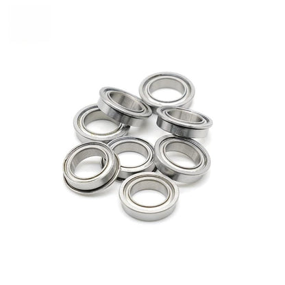 F6700ZZ Flange Bearing 10x15x4 mm (10 PCS) Double Shielded Deep Groove Flanged F6700 Z ZZ Ball Bearings F6700Z - size: F6700ZZ 10x15x4 mm