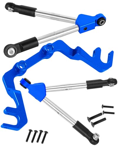 RC 7075 Aluminum Front Tie Rods w/Stabilizer Upgrades Part for 1/10 Slash 4x4 lcg,7075 Aluminum Alloy Front Tie Rods Hop Ups,Navy Blue - color: Navy Blue - (Upgrades)
