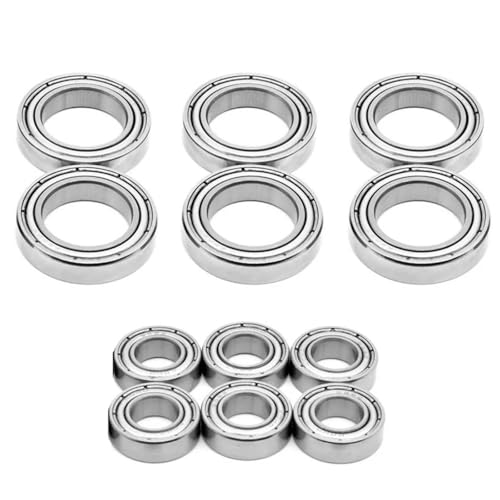 Double Rubber Seal for ZD for Racing for MX-07 8763 8764 1/7 rc Car Spare Parts Accessories Modified Pieces 12Pcs Steel Ball Bearing Set