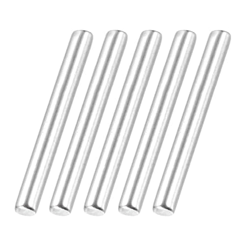 MECCANIXITY 60 Pack Dowel Pin Wheel, 1.5x10mm Steel Hex Wheel Hub Nut Pin Replacement for DIY RC Car Truck Boat Helicopter Model Part, Silver - size: 1.5x10mm