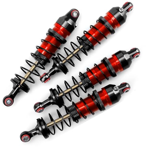 89mm Threaded Damper for Tra-xxas 1:16 Mini Maxx 4WD XRT VXL-3S | Monster Truck Upgrades Red Aluminum 7075 Alloy Adjustable Spring Shock Absorber - color: Red