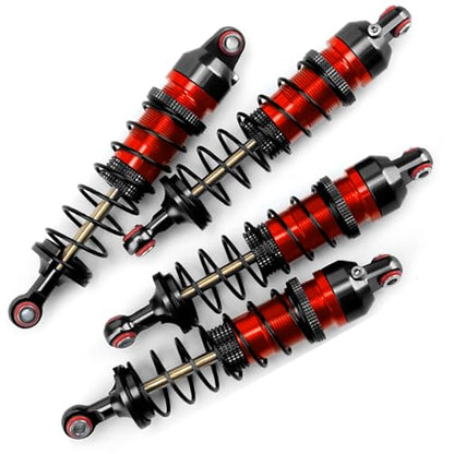 89mm Threaded Damper for Tra-xxas 1:16 Mini Maxx 4WD XRT VXL-3S | Monster Truck Upgrades Red Aluminum 7075 Alloy Adjustable Spring Shock Absorber - color: Red