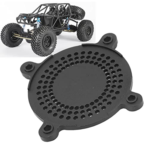 RC Fan Cover 50mm Aluminum Alloy CNC Machining ESC Cooling Fan Cover, Lightweight Protective Cover for RC Car ESC with Enhanced Heat Dissipation and Rugged Design (Black) - color: Black