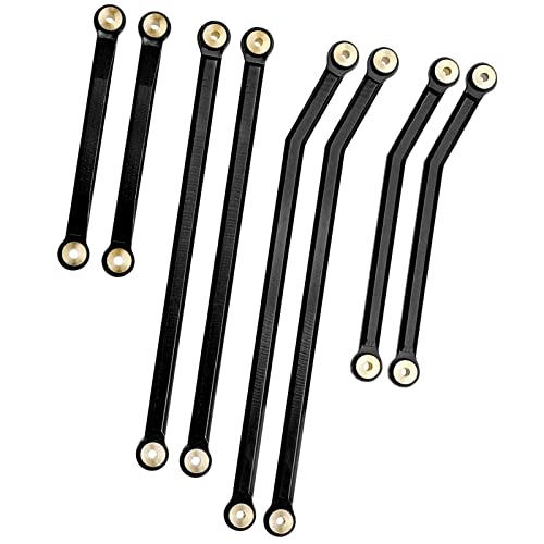 High Clearance Front Links Set for Axial SCX24 Gladiator AXI00005, 8PCS (Black) - color: Black