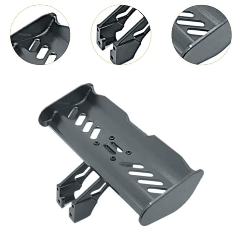 RC Tail Wing Aluminum Rear Spoiler Sturdy 1:14 1:12 Modification Tail Wing Bracket For 144001 124019 144016 4001R, Black - color: Black