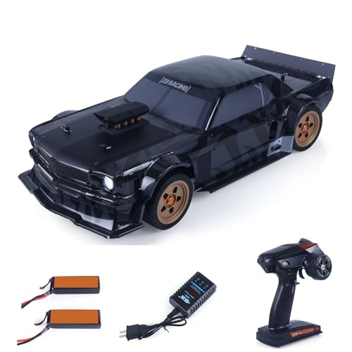 TOUCAN RC HOBBY 1/7 Racing EX07 Radio Control On-Road Car AWD RC Hypercar Adjustable Front Suspension Center Differential Disc Brake RTR - color: Black