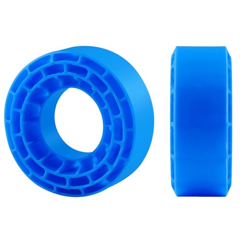 1.3" Silicone Rubber Insert Foam fit for 68-72mm*24-27mm 1.3" Tires, Ultra Soft Blue Silicone Rubber Liner for TRX4M SCX24 1/18 1/24 Crawler Tire, Replacement of Sponge Foams 4pcs (Blue)