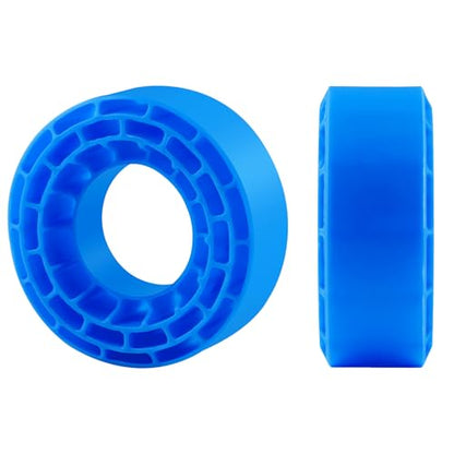1.3" Silicone Rubber Insert Foam fit for 68-72mm*24-27mm 1.3" Tires, Ultra Soft Blue Silicone Rubber Liner for TRX4M SCX24 1/18 1/24 Crawler Tire, Replacement of Sponge Foams 4pcs (Blue)