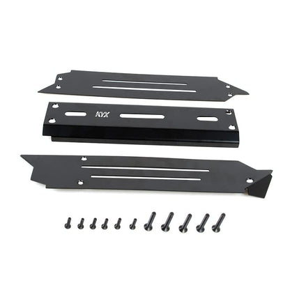 KYX Racing Stainless Steel Black Protector Chassis Guard Plate Axle Guard Upgrades Parts Accessories for 1/10 RC Crawler Car Traxxas 1/10 Maxx V2 WideMaxx