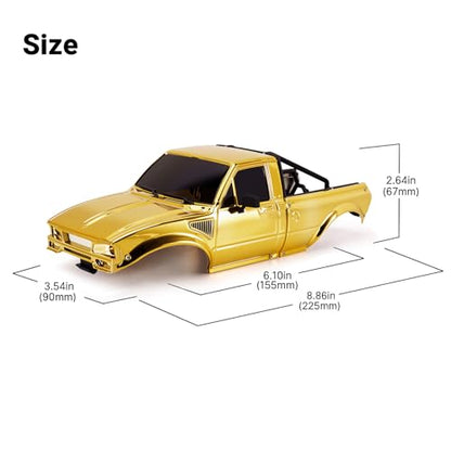 INJORA IR60 Pickup Hard Body Shell for 1/18 TRX4M Defender Bronco (Gold) - color: Gold