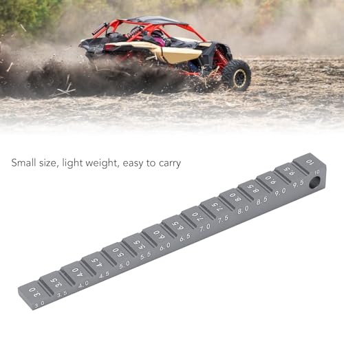 RC Ride Height Gauge 1/10, RC Camber Gauge Aluminum Alloy RC Ride Height and Camber Gauge Kit for 1/10 RC Drift Car, 0.1 to 0.4in Adjustment Range (Ti Color) - color: Ti Color