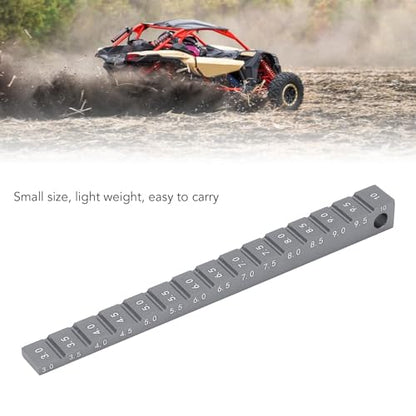 RC Ride Height Gauge 1/10, RC Camber Gauge Aluminum Alloy RC Ride Height and Camber Gauge Kit for 1/10 RC Drift Car, 0.1 to 0.4in Adjustment Range (Ti Color) - color: Ti Color