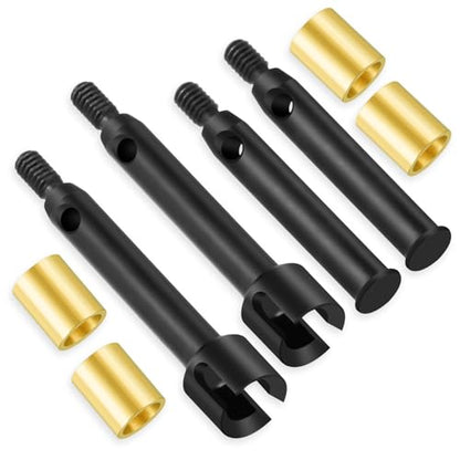 Hard Steel 1144 Front & Rear Axle Drive Shafts (+3mm Wide)/(+5mm Wide) CVD Driveshafts Upgrades Parts Accessories for 1/24 RC Crawler Car Losi Micro-B Buggy Replace (+5MM Wide) - color: +5mm Wide